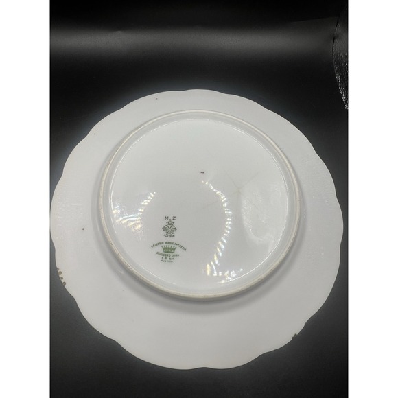 Antique Moritz Zdekauer M Z Austria Pink Rose Gold Dinner Plate 1884/909 9 Inch - Picture 2 of 6